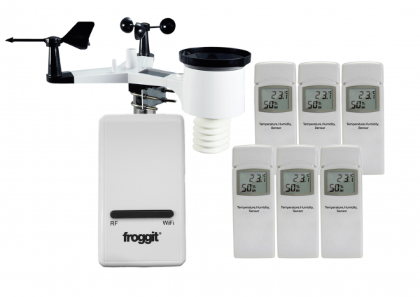 DP1500 Wi-Fi Weather Server USB Dongle incl. 6 x DP50/WH31A & WH3000SE All-in-One outdoor sensor